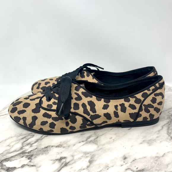 Aldo Leopard Print Oxford Flats 7 Animal Print Classic Preppy Academia Neutral - Picture 3 of 12